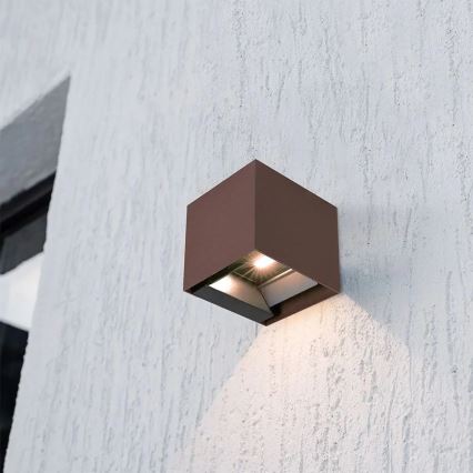 Aplique solar de parede com sensor LED, 9W, 3,7V, 3000/4000/5000K, IP65, 2600 mAh, castanho