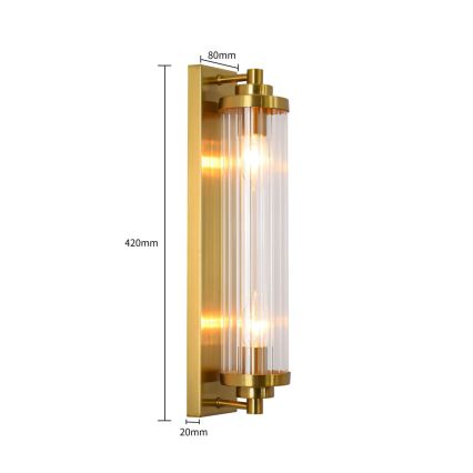 Aplique de parede LORENZO 2xE14/40W/230V dourado