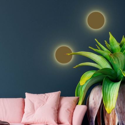 Aplique de parede LUNA 2xG9/8W/230V, diâmetro 20 cm, dourado