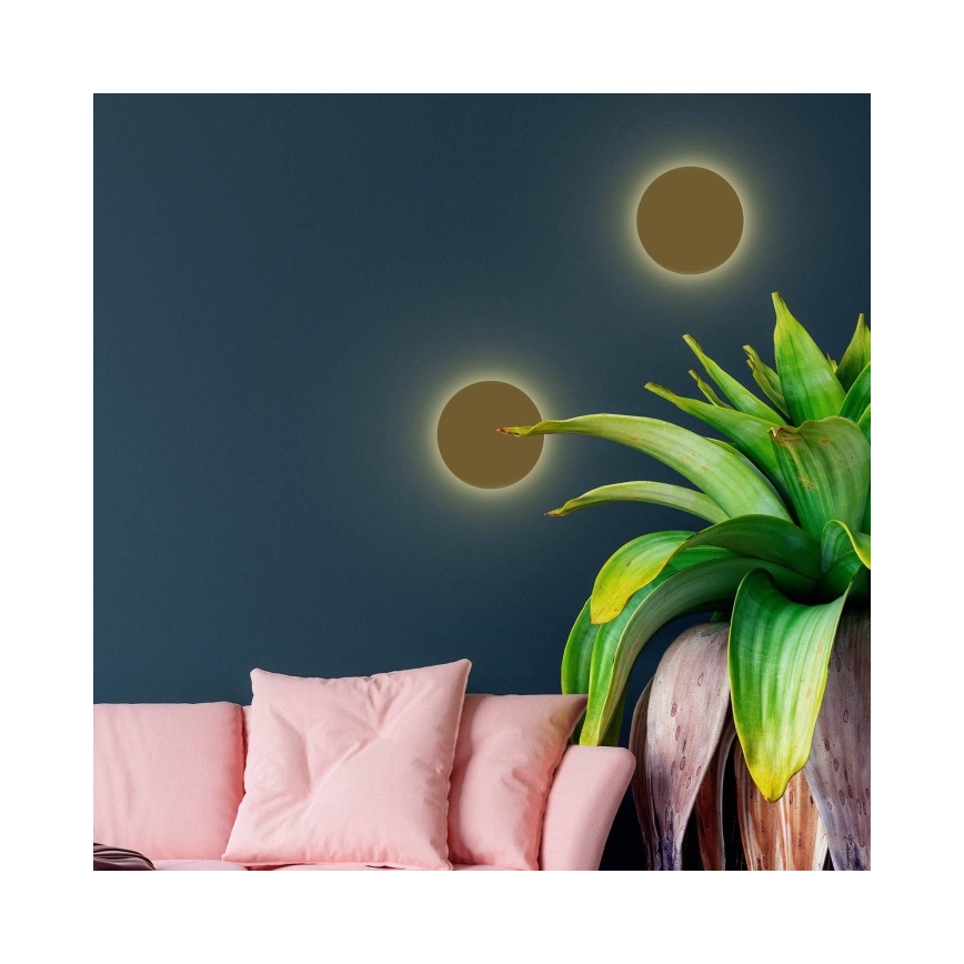 Aplique de parede LUNA 2xG9/8W/230V, diâmetro 20 cm, dourado