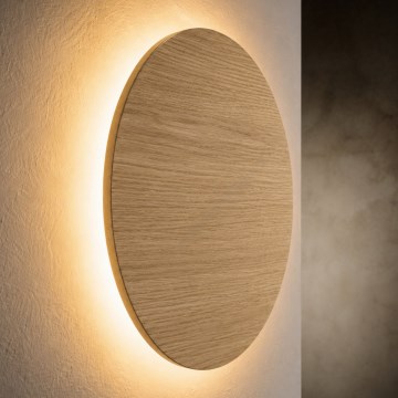Aplique de parede LUNA 4xG9/8W/230V, Ø 40 cm, carvalho