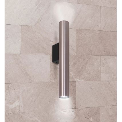 Aplique de parede LUNGOMARE 2xGU10/10W/230V cromado fosco