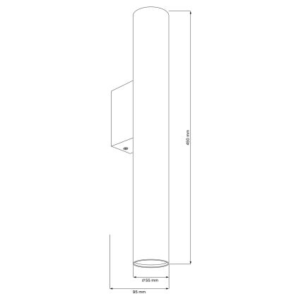 Aplique de parede LUNGOMARE 2xGU10/10W/230V cromado fosco