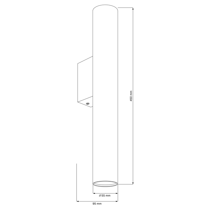 Aplique de parede LUNGOMARE 2xGU10/10W/230V cromado fosco