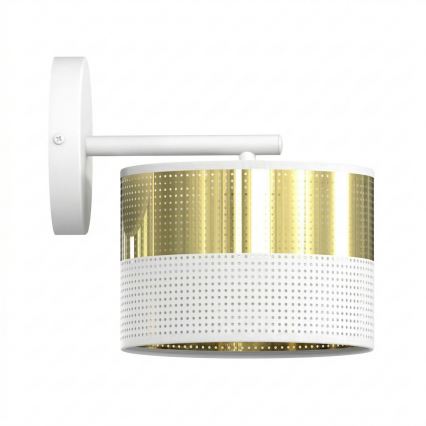 Aplique de parede LUX 1xE27/15W/230V branco/dourado