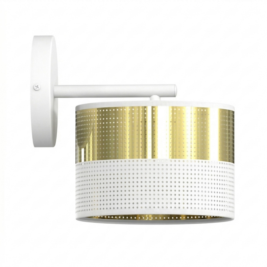 Aplique de parede LUX 1xE27/15W/230V branco/dourado