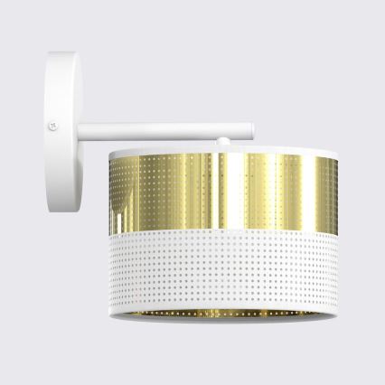 Aplique de parede LUX 1xE27/15W/230V branco/dourado