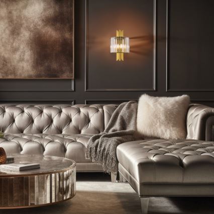 Aplique de parede MARGOT 2xE14/40W/230V dourado