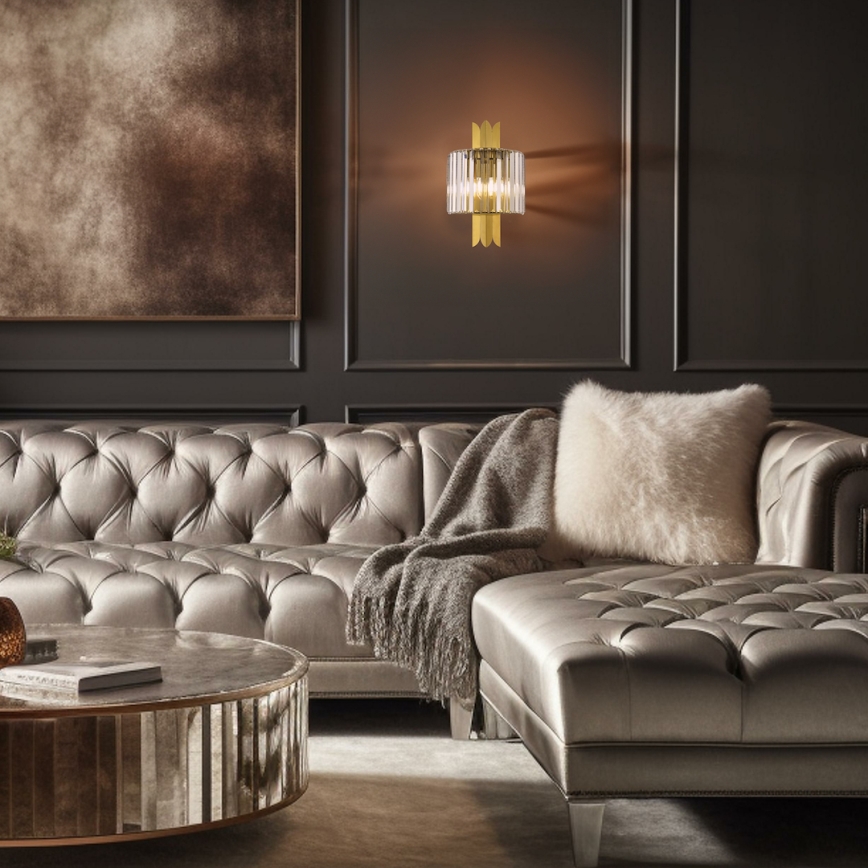 Aplique de parede MARGOT 2xE14/40W/230V dourado