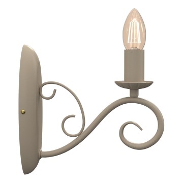 Aplique de parede MAURO 1xE14/15W/230V bege