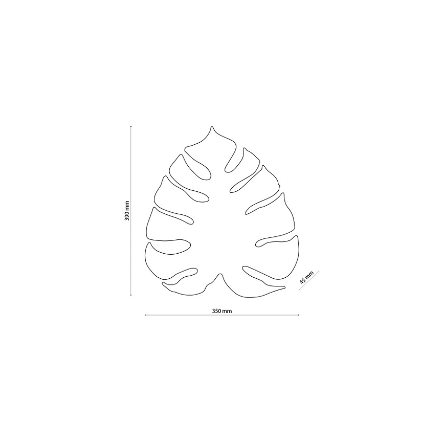 Aplique de parede MONSTERA 3xG9/8W/230V dourado