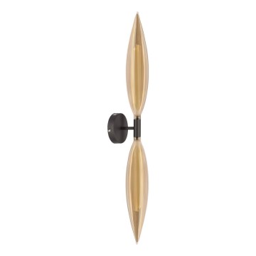 Aplique de parede NORDIC 2xG9/5W/230V preto/bege fumê
