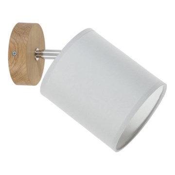 Aplique de parede orientável APRILLIA 1xE27/25W/230V carvalho cinzento