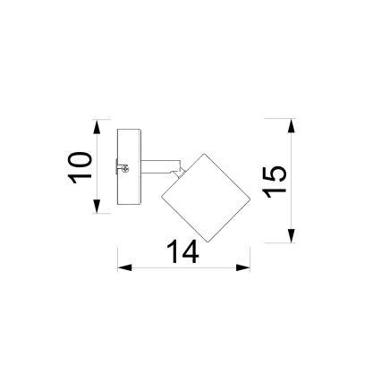 Aplique de parede orientável DEMIA 1xGU10/8W/230V bege