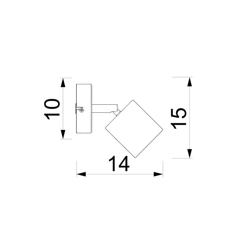 Aplique de parede orientável DEMIA 1xGU10/8W/230V bege