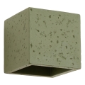 Aplique de parede orientável QUAD 1xG9/8W/230V betão/verde
