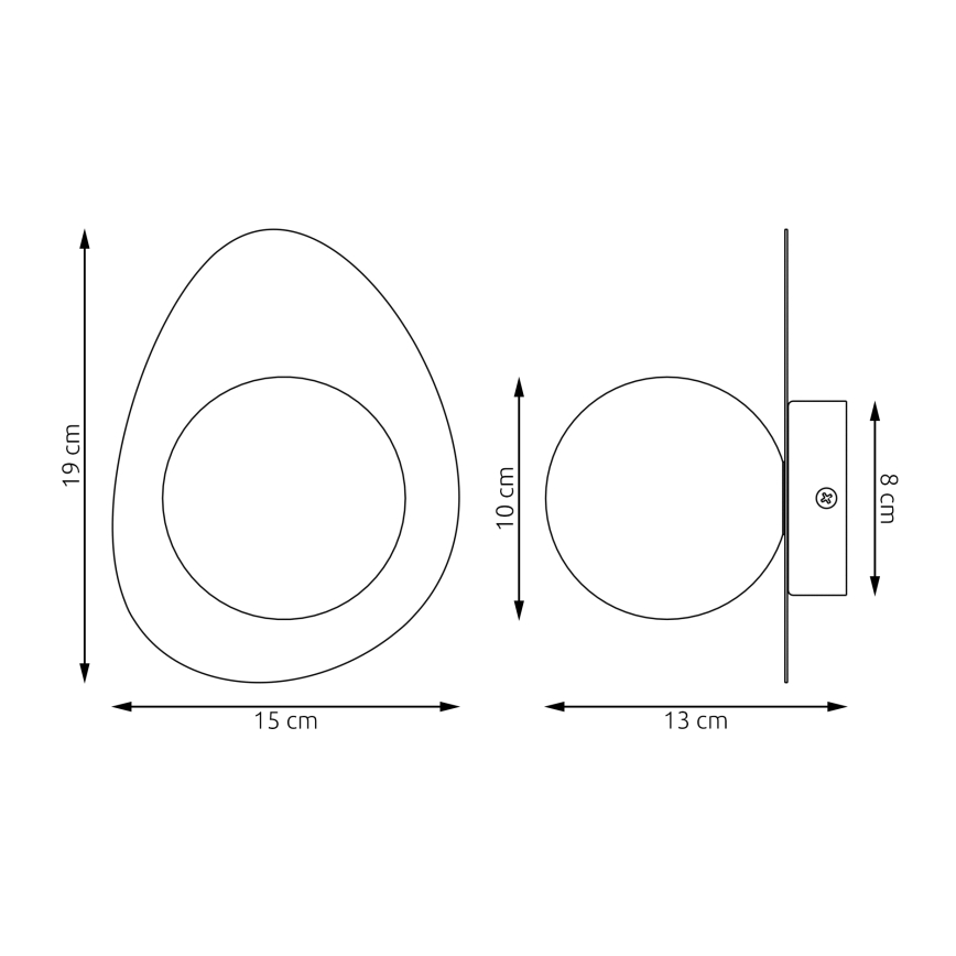 Aplique de parede OVO 1xG9/8W/230V preto