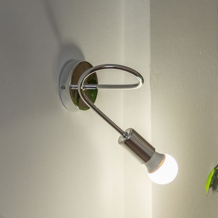 Aplique de parede OXFORD 1xE27/15W/230V cromo brilhante