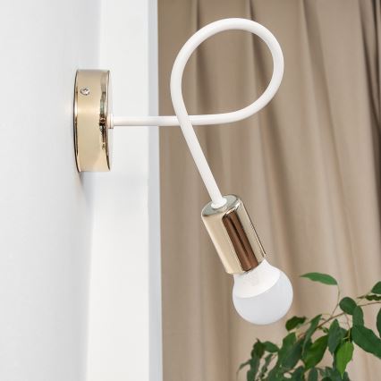 Aplique de parede OXFORD 1xE27/15W/230V dourado/branco