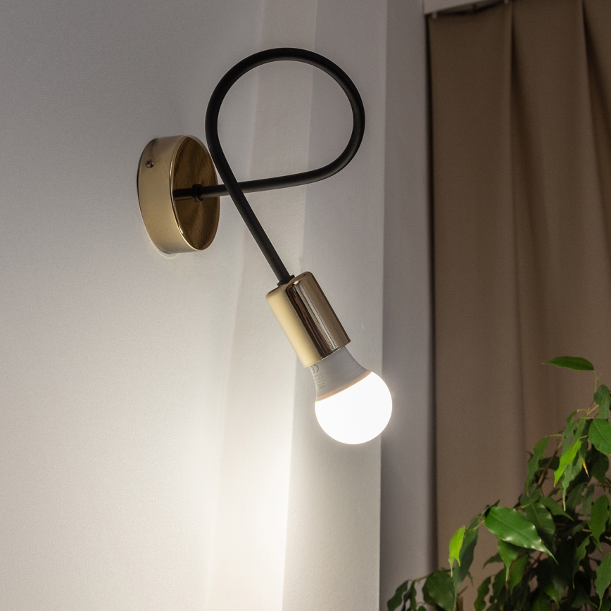 Aplique de parede OXFORD 1xE27/15W/230V dourado/preto