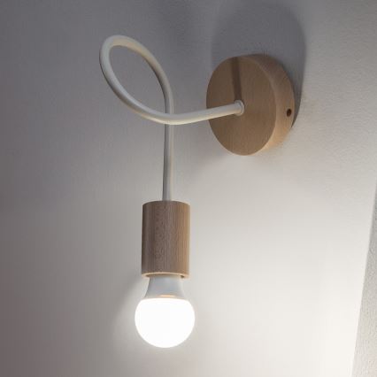 Aplique de parede OXFORD 1xE27/15W/230V pinho/creme