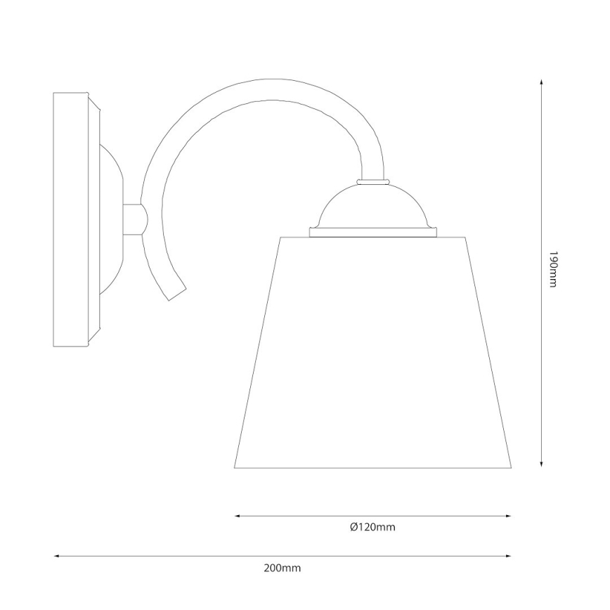 Aplique de parede PAFOS 1xE27/15W/230V cromado brilhante
