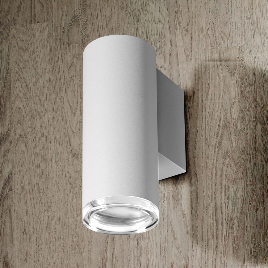 Aplique de parede para casa de banho LED RGBW dimerizável TURYN 1xGU10/4,8W/230V 3000K IP44 branco + comando remoto