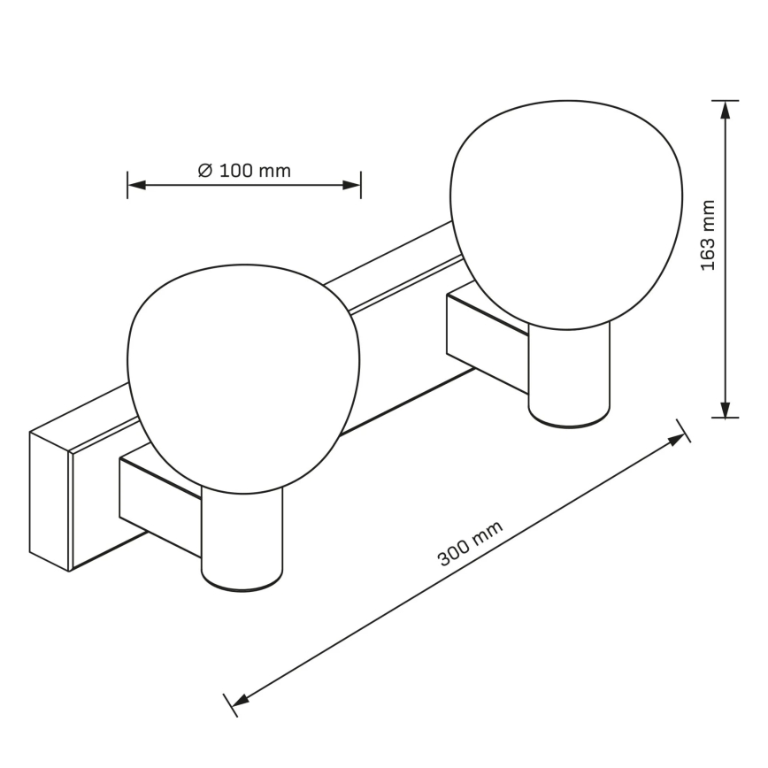 Aplique de parede para casa de banho POLA 2xG9/5W/230V IP44 preto/transparente