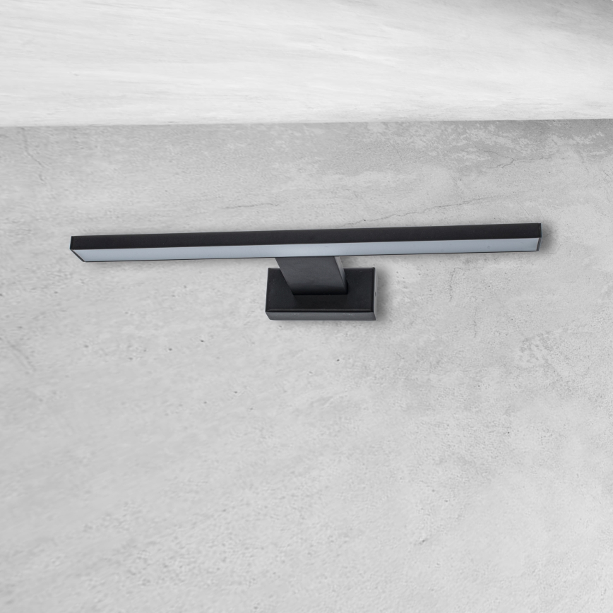 Aplique de parede para casa de banho SHINE LED/7W/230V 30 cm IP44 preto