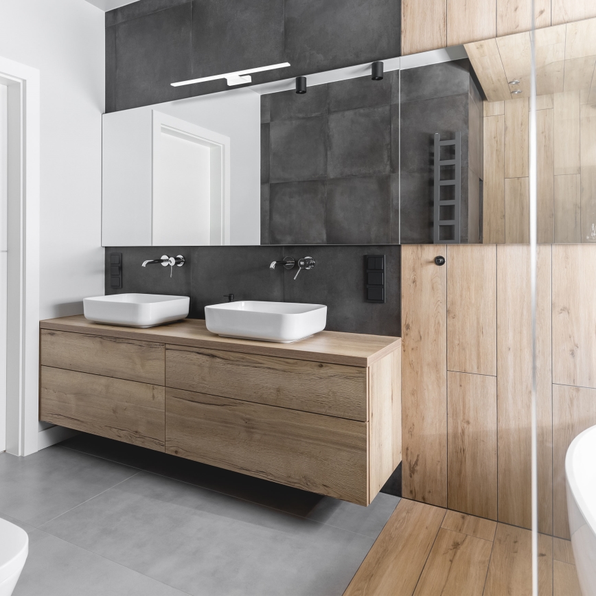 Aplique de parede para casa de banho SHINE LED/7W/230V 40 cm IP44 branco