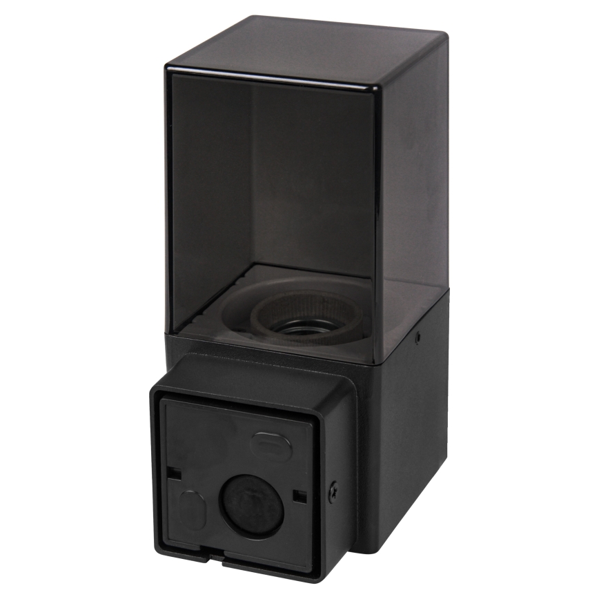 Aplique de parede exterior com sensor de movimento e de crepúsculo 1xE27/40W/230V IP44 preto/fumê