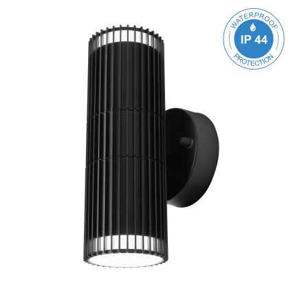 Aplique de parede para exterior LANTHEA 2xGU10/11W/230V IP44 preto