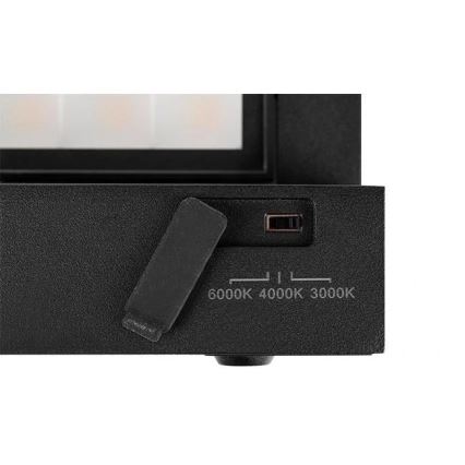 Aplique de parede para exterior LED/36W/230V 3000/4000/6500K IP54 preto