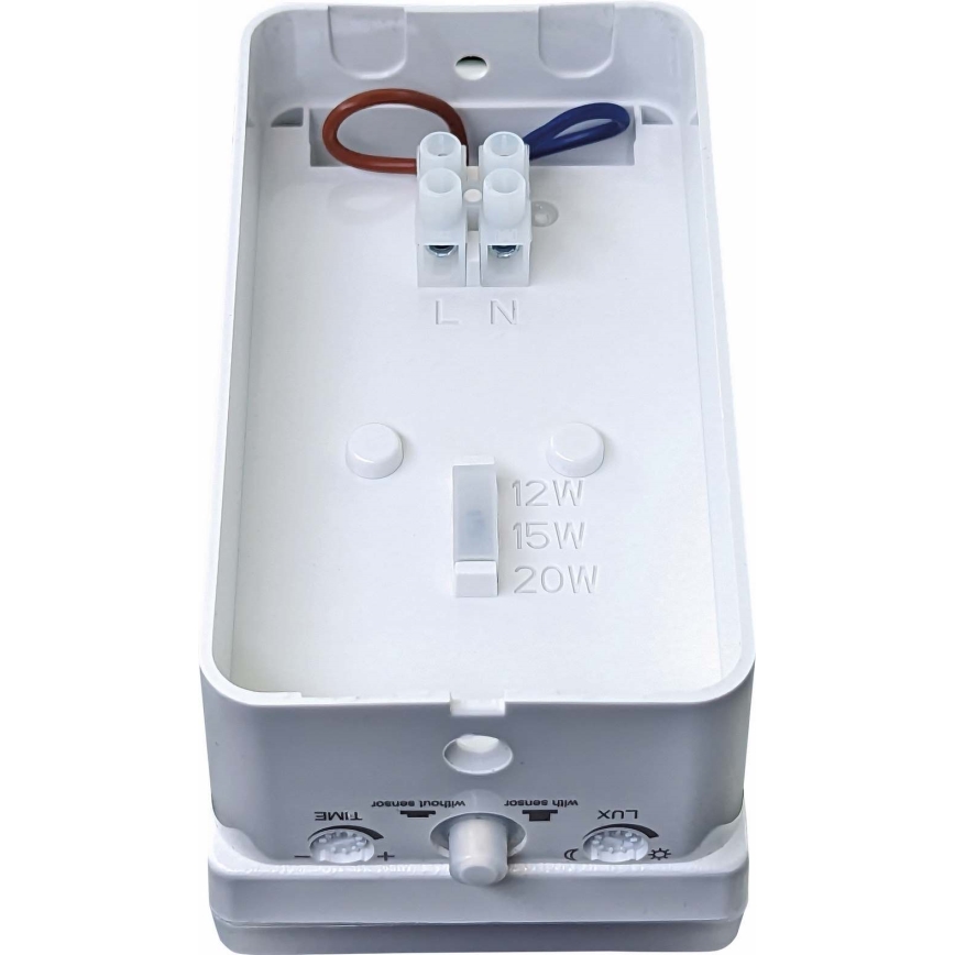 Aplique de parede exterior LED dimerizável com sensor de movimento e crepuscular LED/12/15/20W/230V IP65 branco