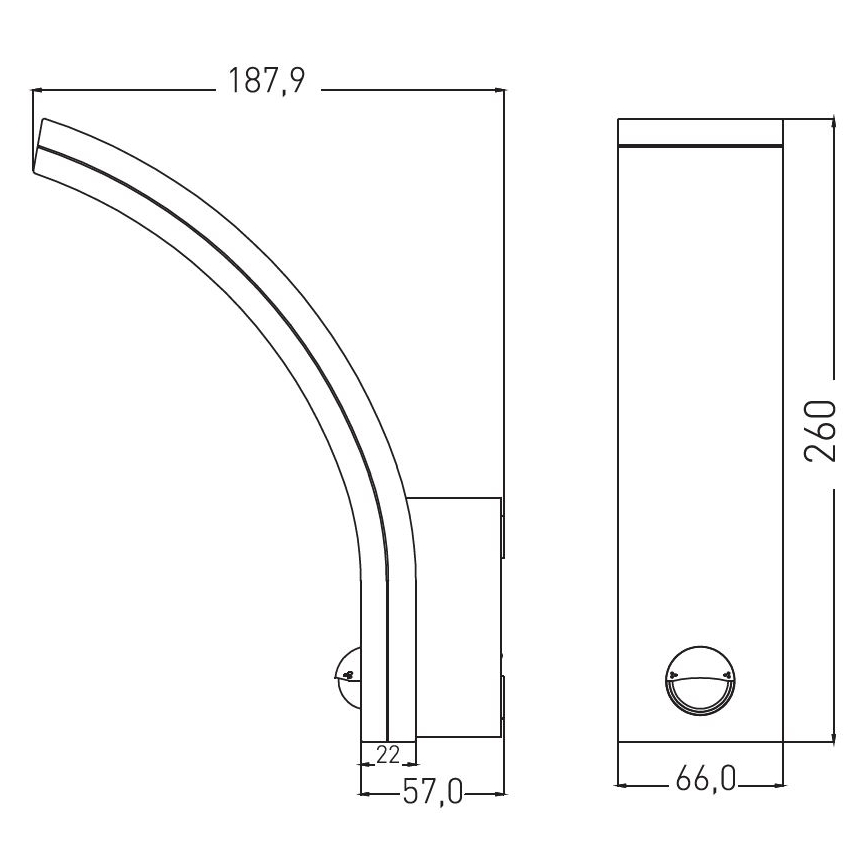Aplique de parede exterior LED dimerizável com sensor de movimento e crepuscular LED/12/15/20W/230V IP65 branco