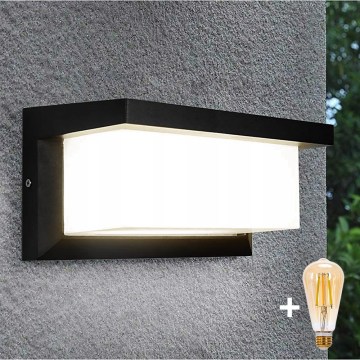 Aplique de parede para exterior LED dimerizável NEELY 1xE27/W/230V 2700-6500K IP54 preto