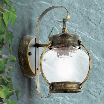 Aplique de parede para exterior TAVERNA 1xE27/60W/230V IP23 bronze/pátina