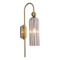 Aplique de parede PIEGA 1xE14/40W/230V latão/bege fumado