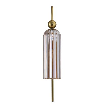 Aplique de parede PIEGA 1xE14/40W/230V latão/bege fumado