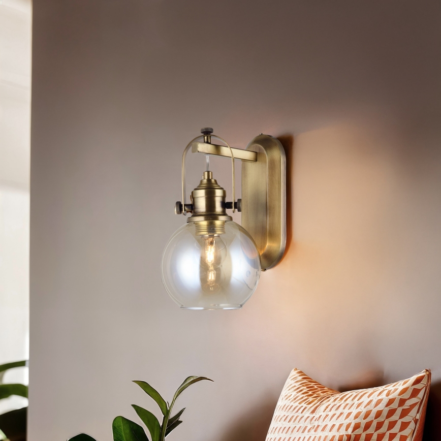 Aplique de parede POLINO 1xE27/40W/230V bronze