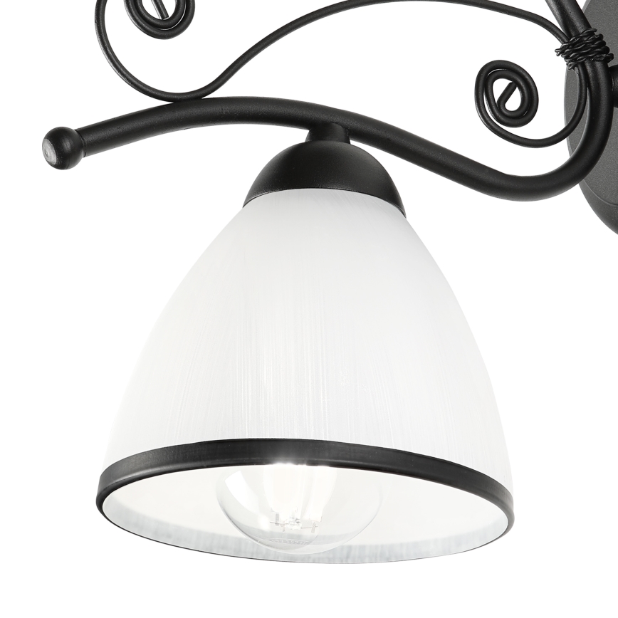 Aplique de parede RETRO 1xE27/60W/230V preto/branco