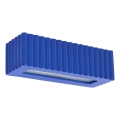 Aplique de parede RIGATA 1xE27/15W/230V cerâmica/azul
