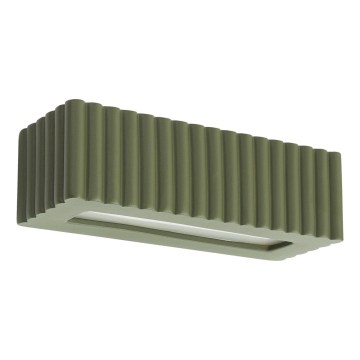 Aplique de parede RIGATA 1xE27/15W/230V cerâmica/verde