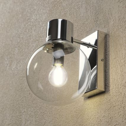 Aplique de parede SFERIO 1xE14/5W/230V cromado brilhante/vidro transparente