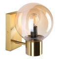 Aplique de parede SFERIO 1xE14/5W/230V latão/bege fumê