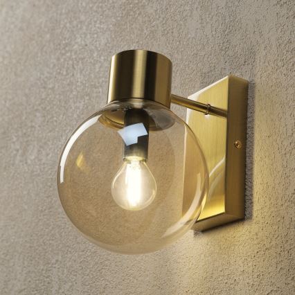Aplique de parede SFERIO 1xE14/5W/230V latão/bege fumê