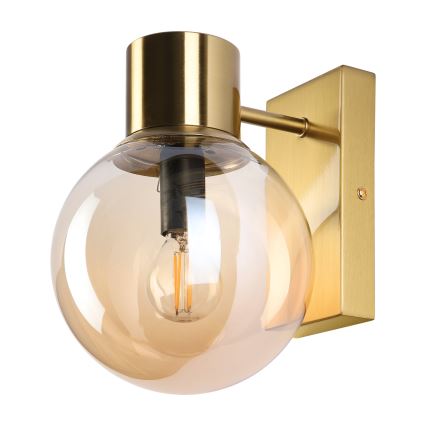 Aplique de parede SFERIO 1xE14/5W/230V latão/bege fumê