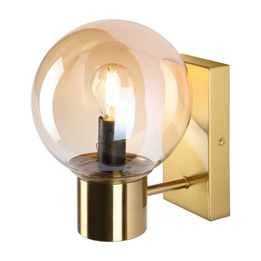Aplique de parede SFERIO 1xE14/5W/230V latão/bege fumê