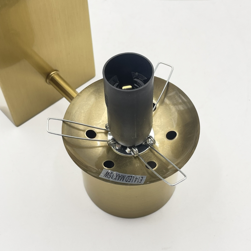 Aplique de parede SFERIO 1xE14/5W/230V latão/bege fumê