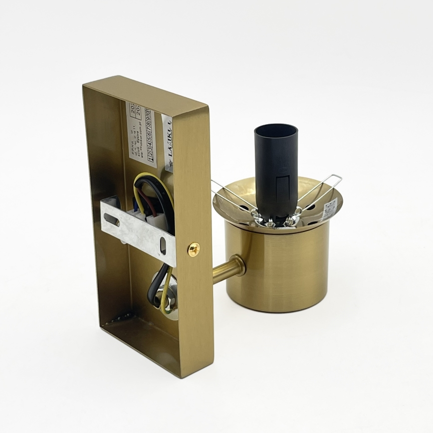 Aplique de parede SFERIO 1xE14/5W/230V latão/bege fumê
